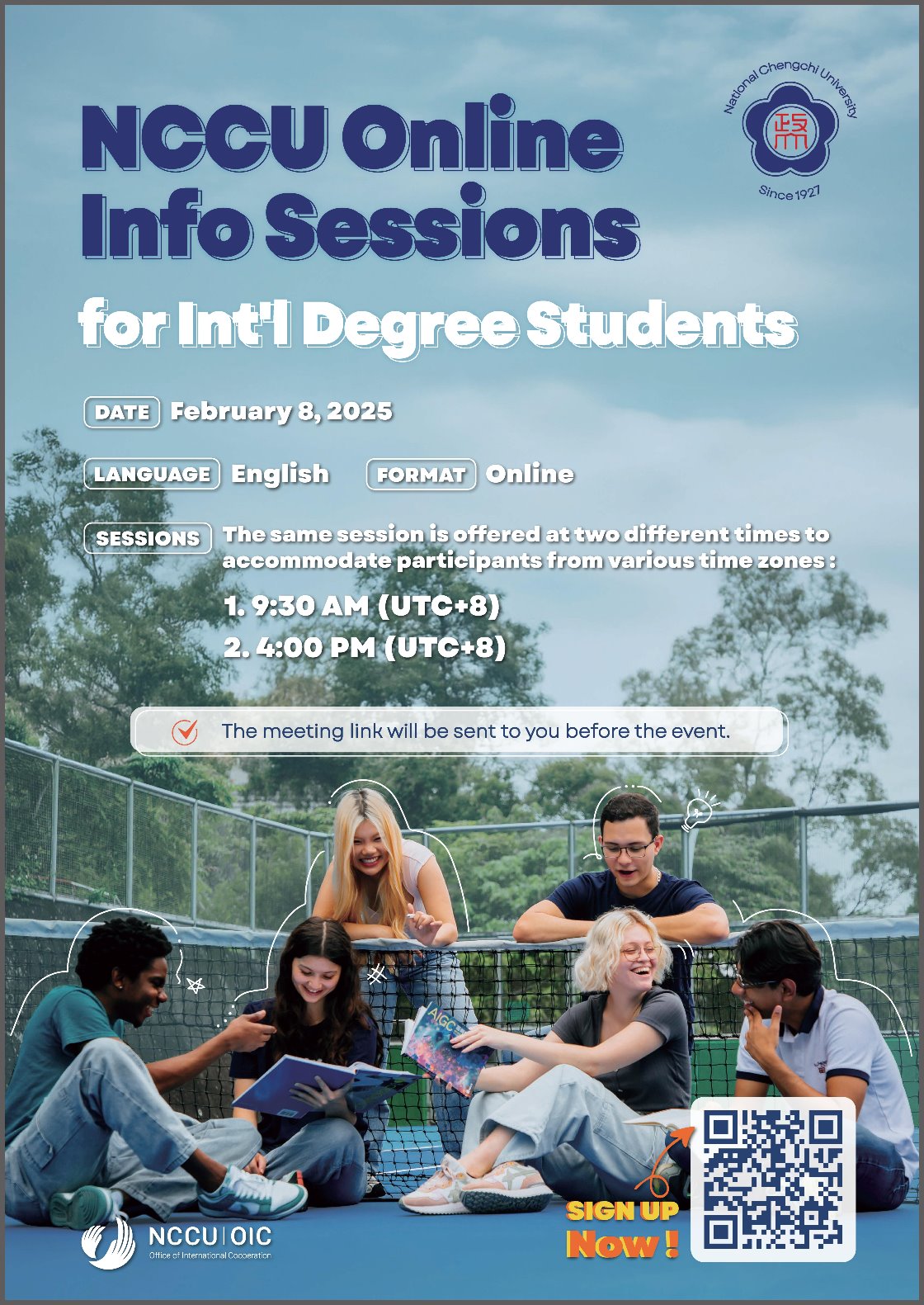 NCCU Online Information Sessions for International Degree Students